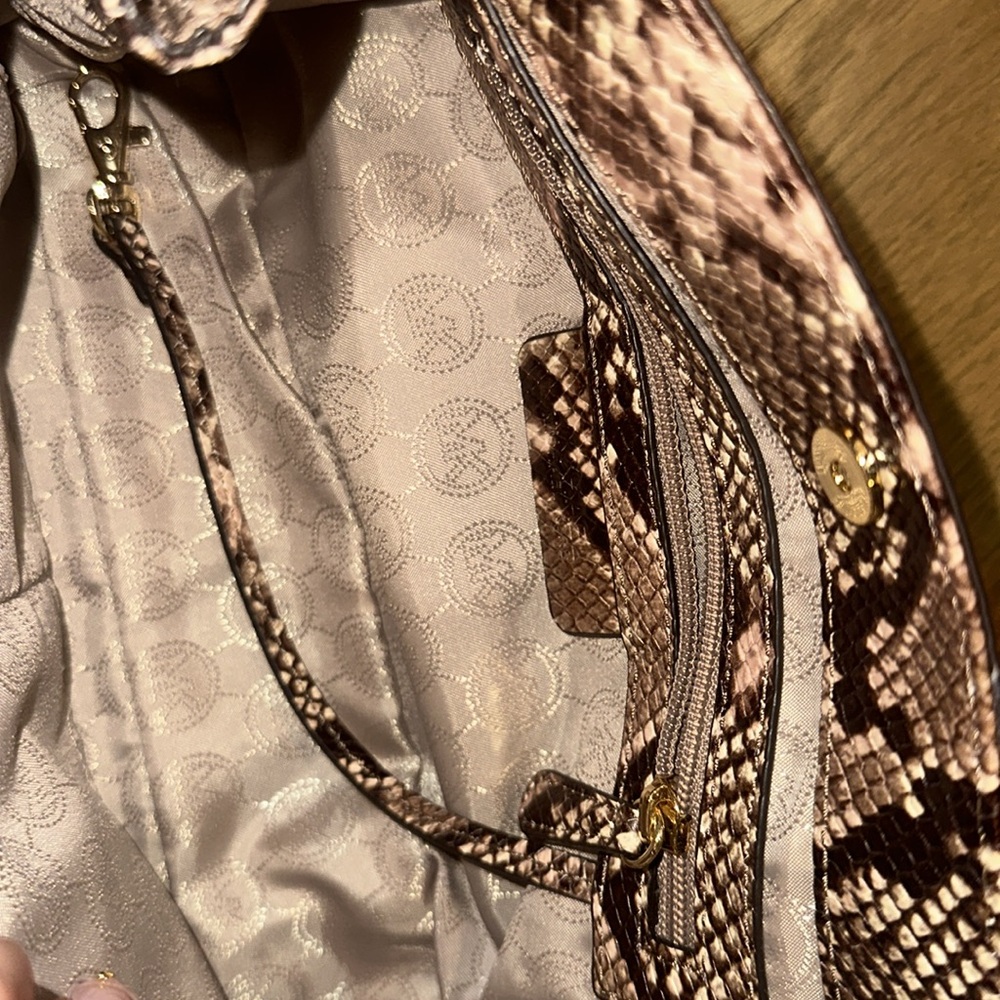 Michael Kors Jet Set Python Print Shoulder Bag - image 6